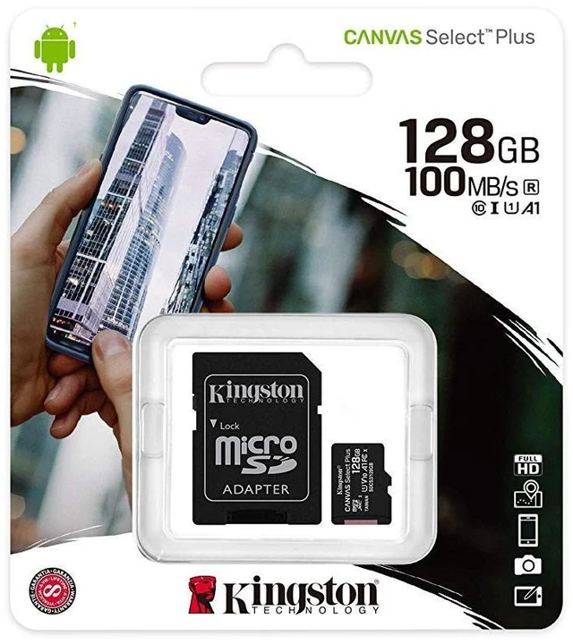 Alt view image 5 of 5 - Kingston 128GB microSDXC Canvas Select Plus Class 10 Flash Memory Card SDCS2 Memory