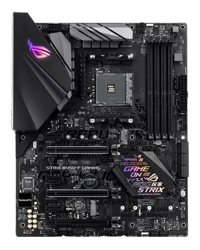 Alt view image 2 of 5 - Asus ROG Strix B450-F Gaming Motherboard (ATX) AMD Ryzen 2 AM4 DDR4 DP HDMI M.2 USB 3.1 Gen2 B450