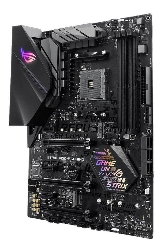 Alt view image 3 of 5 - Asus ROG Strix B450-F Gaming Motherboard (ATX) AMD Ryzen 2 AM4 DDR4 DP HDMI M.2 USB 3.1 Gen2 B450