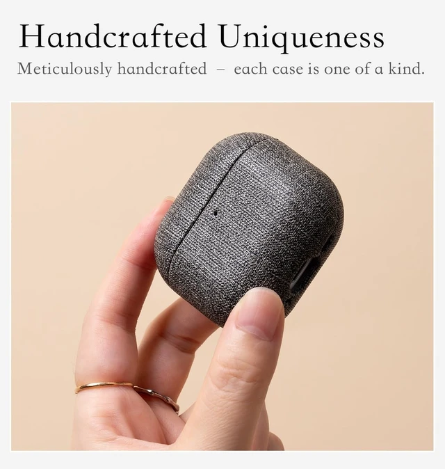 Alt view image 2 of 5 - HanFab Envelop Series - Hard Case for AirPods 4th Generation - Gray