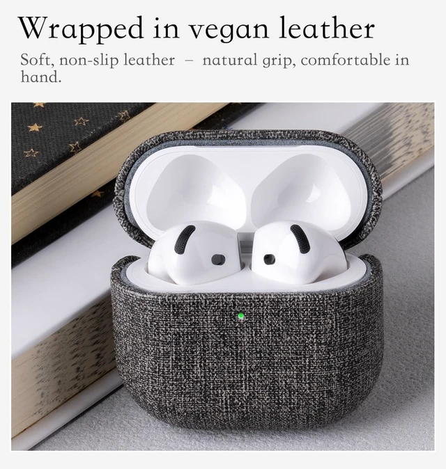 Alt view image 3 of 5 - HanFab Envelop Series - Hard Case for AirPods 4th Generation - Gray