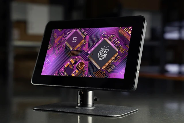 Alt view image 3 of 5 - KKSB Display Stand for Raspberry Pi 5 Touch Display 2 with Case for HATs