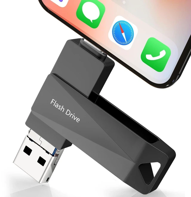 Main image of 512GB Photo Stick for Phone, Qainerly USB Flash Drive for Phone All Models, 4-in-1 Design Transfer Storage, iPad/PC/Android