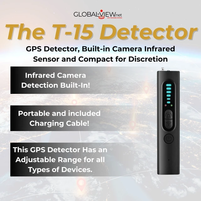Alt view image 2 of 5 - GPS Hidden Spy Camera Detector - for Cars, Trucks, Homes, Rentals, Office, Travel - Global-View.Net T-15 Detector