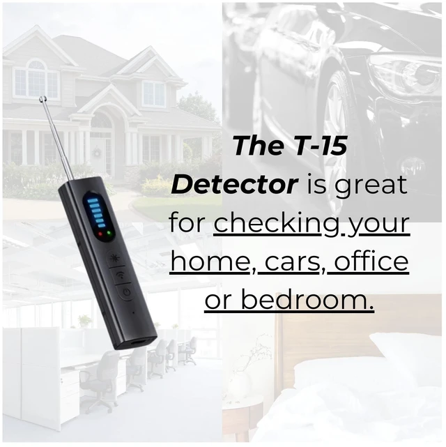 Alt view image 5 of 5 - GPS Hidden Spy Camera Detector - for Cars, Trucks, Homes, Rentals, Office, Travel - Global-View.Net T-15 Detector
