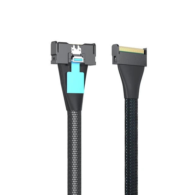 Alt view image 2 of 2 - ipolex PCIe Gen5 MCIO 8X Cable, SFF-TA-1016 Certified, Mini Cool Edge High-Density Connector, 85-ohm Enterprise Server Cable, Hot-Swap for Data Center, 0.5-m(1.6ft)