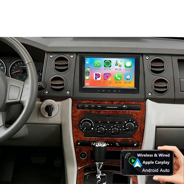 Alt view image 2 of 5 - 2+64G Android 14 Double Din Car Radio for Jeep Commander 2006 2007, 8 inch Touch Screen Car Stereo Head Unit with Wireless Carplay Android Radio GPS Navi Bluetooth FM RDS WiFi AHD Backup Camera
