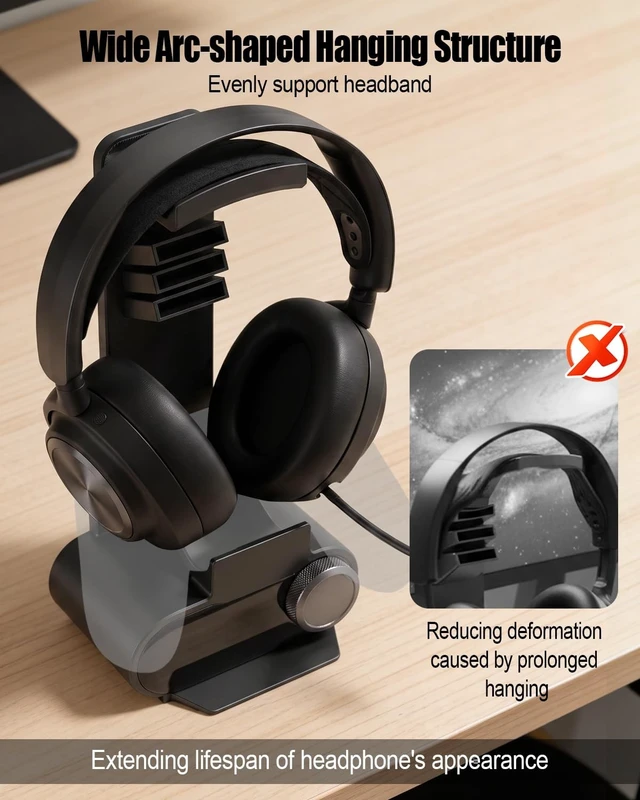 Alt view image 4 of 5 - Headphone and Game Controller Stand Compatible with SteelSeries Arctis