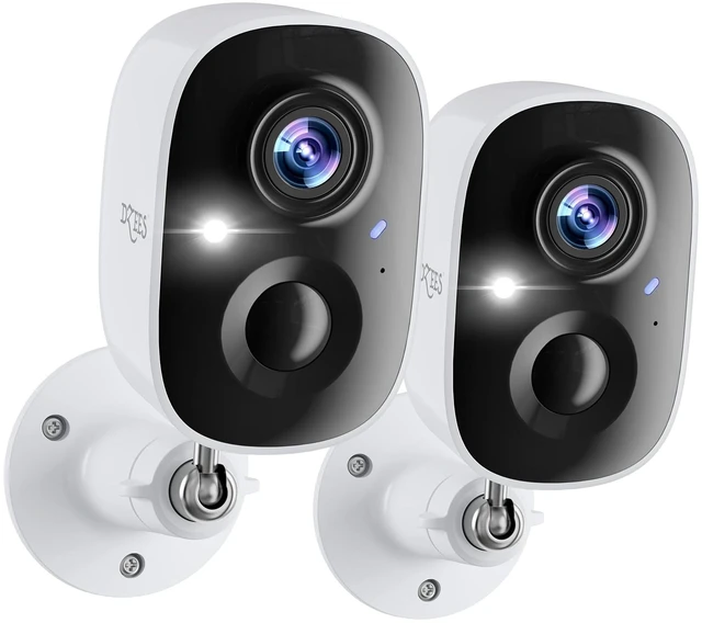 Main image of Dzees 2K Wireless Outdoor Security Camera 2-Pack, Battery WiFi Night Vision