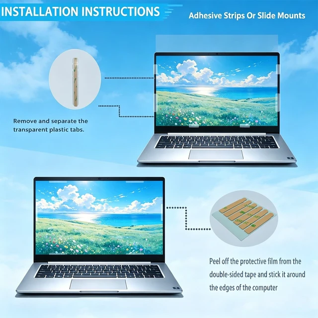Alt view image 3 of 5 - BMXYZC 16.1 Inch 16:9 Laptop Privacy Screen Filter - 26 privacy screen