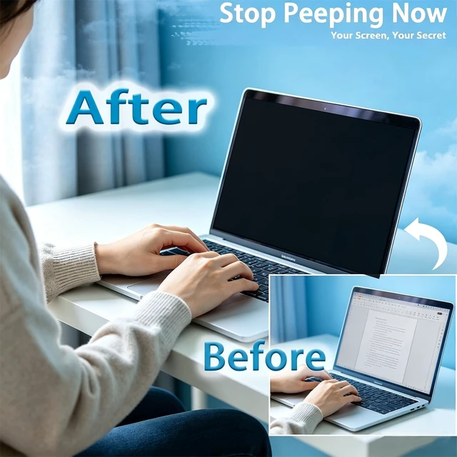 Alt view image 4 of 5 - BMXYZC 16.1 Inch 16:9 Laptop Privacy Screen Filter - 26 privacy screen