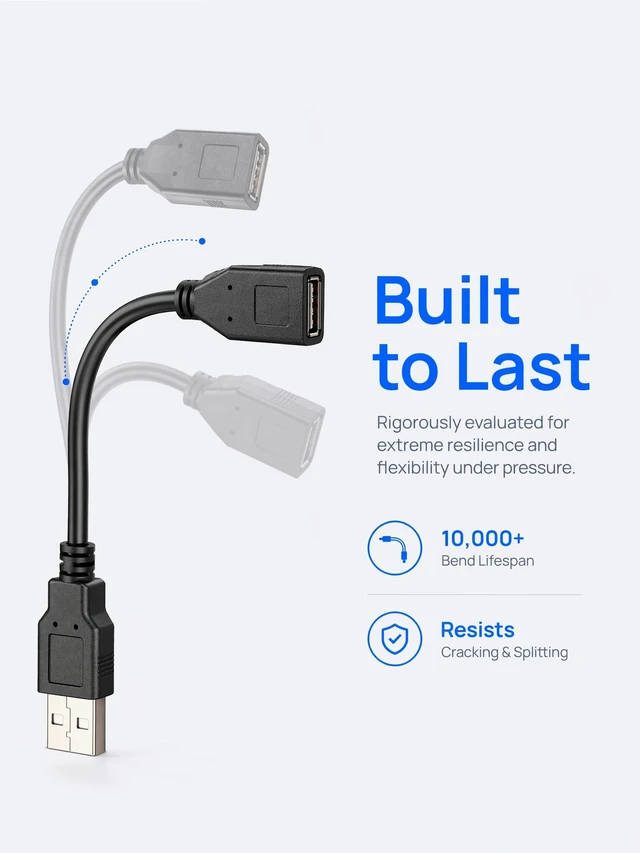 Alt view image 4 of 5 - YOTETION USB Extension 50FT Cable Type A Male to A USB 2.0 Extension Cord Data Transfer Extender Cable Connector for USB Flash Drive/Hard Drive