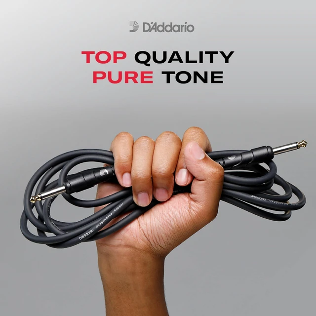 Alt view image 3 of 4 - D'Addario Accessories Guitar Cable - Guitar Lead - 1/4 Inch Male to 1/4 Inch Male - Shielded for Noise Reduction - Classic Series - 50 Feet/15.24 Meters - Straight Ends - 1 Pack