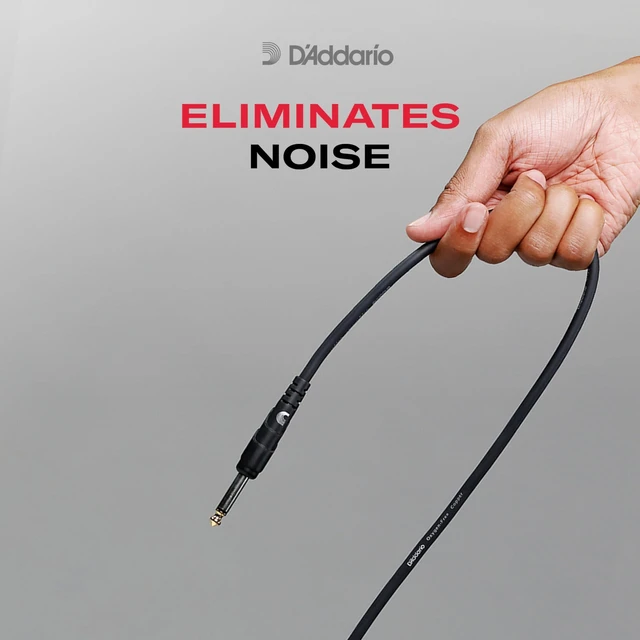 Alt view image 4 of 4 - D'Addario Accessories Guitar Cable - Guitar Lead - 1/4 Inch Male to 1/4 Inch Male - Shielded for Noise Reduction - Classic Series - 50 Feet/15.24 Meters - Straight Ends - 1 Pack