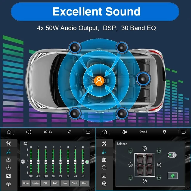 Alt view image 4 of 5 - 7 Inch Double Din Car Stereo for Wireless Carplay & Android Auto, Car Audio with 1024 * 600 HD Touch Screen Mirror Link, Bluetooth5.2,2USB/AUX/TF,AM/FM Radio