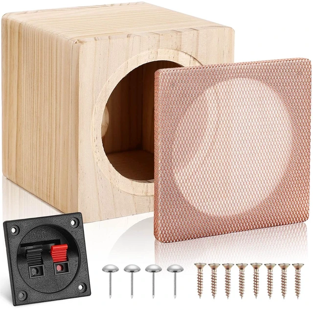 Main image of Facmogu 6.5" Wooden Speaker Box Enclosure, Solid Wood Unloaded Cabinet Box