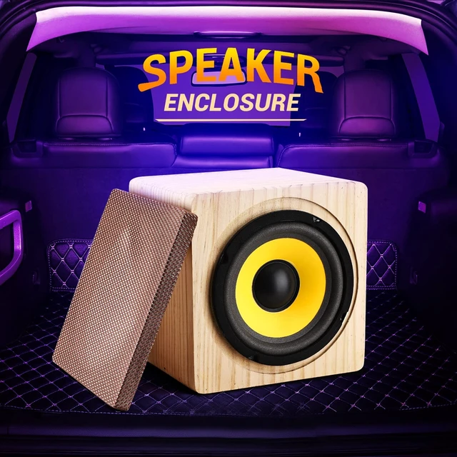 Alt view image 3 of 5 - Facmogu 6.5" Wooden Speaker Box Enclosure, Solid Wood Unloaded Cabinet Box