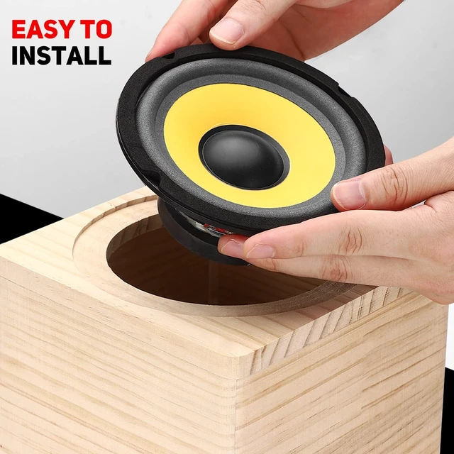 Alt view image 4 of 5 - Facmogu 6.5" Wooden Speaker Box Enclosure, Solid Wood Unloaded Cabinet Box