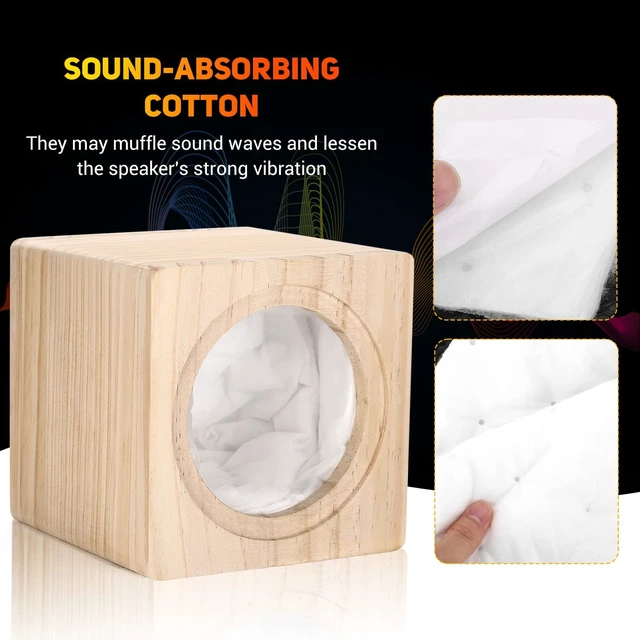 Alt view image 5 of 5 - Facmogu 6.5" Wooden Speaker Box Enclosure, Solid Wood Unloaded Cabinet Box