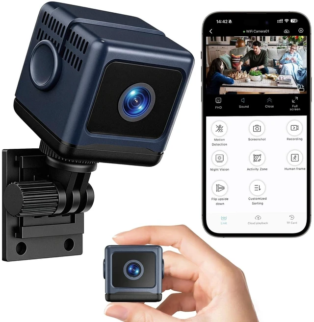 Main image of KDNRHE WiFi Security Camera, Pet Camera, Mini Hidden Spy Cam, Plug in Cam