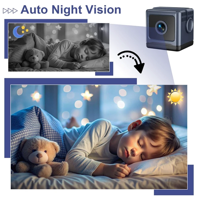 Alt view image 2 of 5 - KDNRHE WiFi Security Camera, Pet Camera, Mini Hidden Spy Cam, Plug in Cam