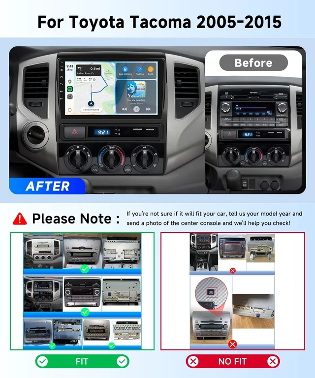 Alt view image 2 of 5 - Rimoody Linux Car Stereo Radio for Toyota Tacoma 2005-2015 Wireless Carplay