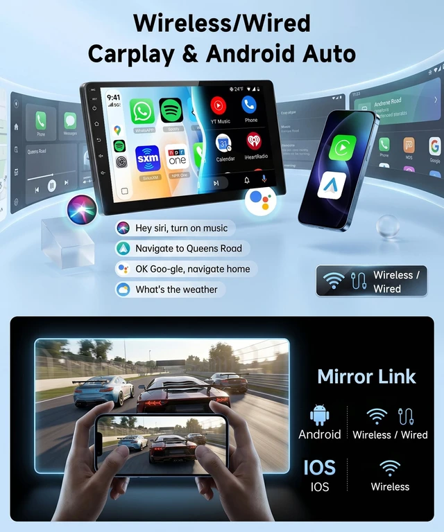 Alt view image 3 of 5 - Rimoody Linux Car Stereo Radio for Toyota Tacoma 2005-2015 Wireless Carplay