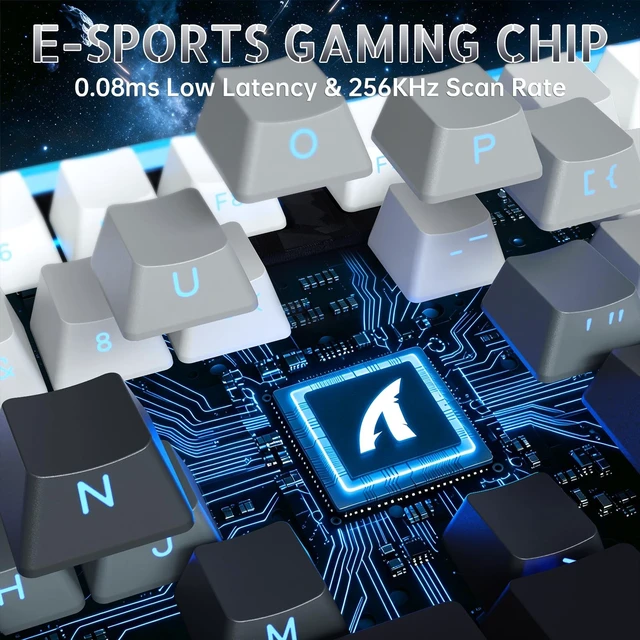 Alt view image 4 of 5 - ATTACK SHARK R98 HE Wired RT 8K Mechanical RGB Gaming Keyboard-Moonlight