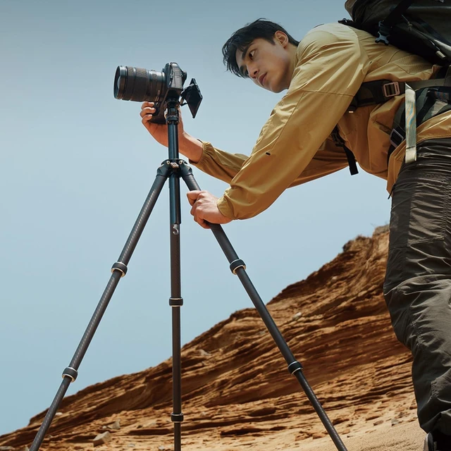 Alt view image 5 of 5 - FALCAM TreeRoot 61" Carbon Fiber Small Travel Tripod Kit C141K-301, 4-Section Round Tube Legs, Quick Lock Tripod with Ballhead-T00A4903
