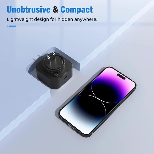Alt view image 5 of 5 - LIZVIE Wireless Hidden Camera Charger, Smart USB Charger Camera, Home Baby Monitor & Nanny Cam with 2.4G WiFi, Motion Detection & Remote View & Night Version