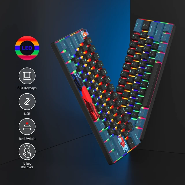 Alt view image 3 of 5 - Owpkeenthy 60% Wired Mechanical Keyboard