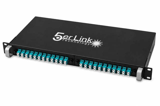Alt view image 2 of 5 - 48 Strand 1U Fiber Optic Cable Rack Mount Enclosure with 24 LC Duplex Couplers for 19" Racks or Cabinets ^^ Includes Splice Tray and Fusion Splice Sleeves 60mm Long. (LC OM3)