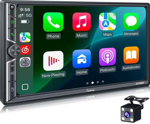 Main image of Car Stereo with Wireless CarPlay and Android Auto, Bluetooth, MirrorLink, 7" Touchscreen, Backup Camera, FM/AM Car Radio