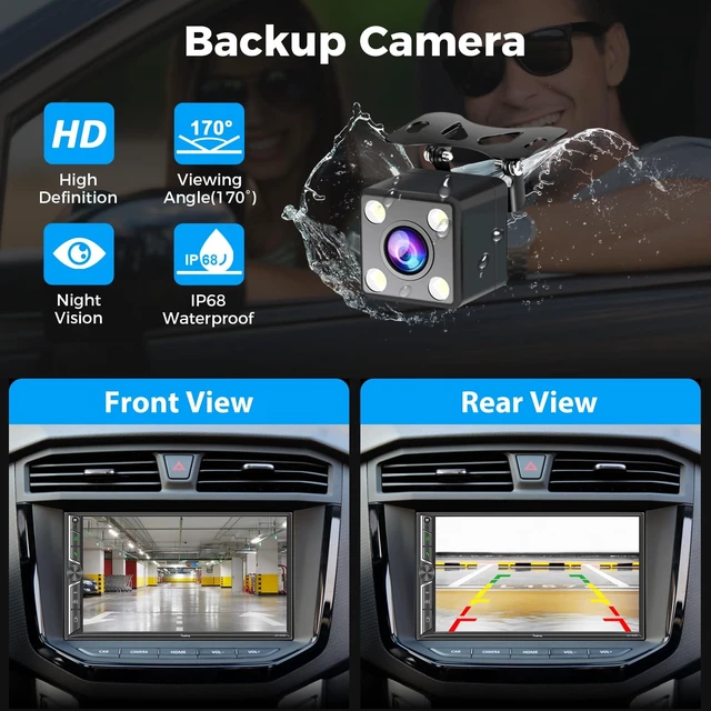 Alt view image 4 of 5 - Car Stereo with Wireless CarPlay and Android Auto, Bluetooth, MirrorLink, 7" Touchscreen, Backup Camera, FM/AM Car Radio