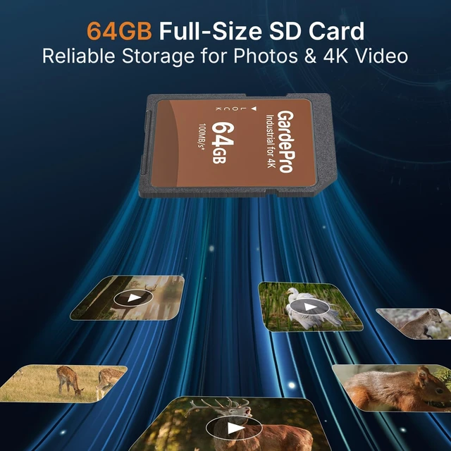 Alt view image 3 of 5 - GardePro 64GB Full-Size SD Card for Trail Camera