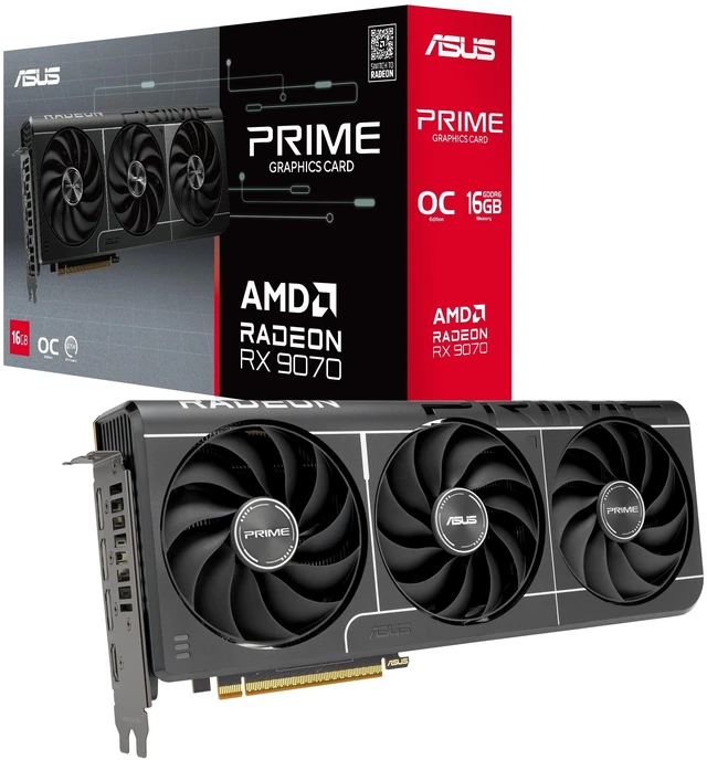 Main image of ASUS Prime Radeon RX 9070 EVO 16GB GDDR6 OC Edition Gaming Graphics Card