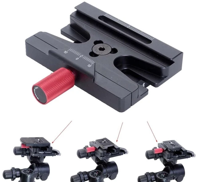Main image of iShoot Clamp Adapter Mount Converter for Converting Arca-Swiss Fit Quick Release Plate 200PL / 410PL Plate to RC4 Tripod Clamp, Compatible with Manfrotto 405/410/488RC4/498RC4/808RC4 Tripod Ball Head