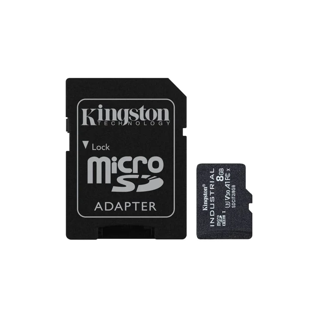 Alt view image 2 of 2 - Kingston Industrial 8GB microSDHC C10 A1 pSLC Card + SD Adapter SDCIT2/8GB