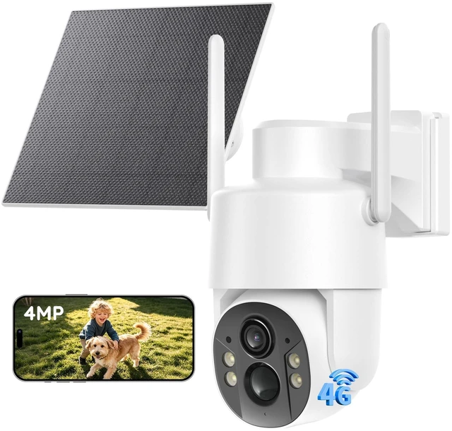 Main image of Tical Cellular Security Camera Outdoor, No WiFi Needed, 4G LTE Camera with SIM Card, 2.5K/4MP Color Night Vision, PTZ View PIR Human Detection, Solar Powered, Farm Ranch Construction Site