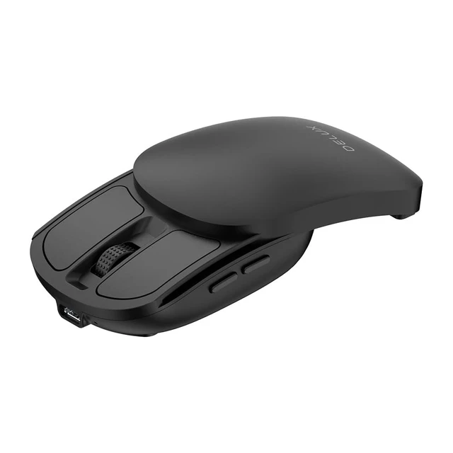 Alt view image 2 of 4 - DELUX Wireless Bluetooth Pocket Mouse, 2-in-1 Sliding Mouse, Foldable and Slim Mouse, Quiet Clicks, Dual Mode 2.4Ghz&BT5.2, Up to 4000DPI, Rechargeable Battery, for Windows/MacOS/Android (MF20-
