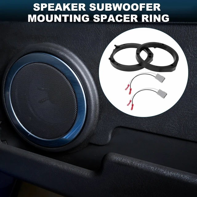 Alt view image 2 of 5 - TUCKBOLD Speaker Spacer Ring Tweeter Speaker Spacer Adapter for Honda HR-V 2016-Up Waterproof Black 2 Pcs