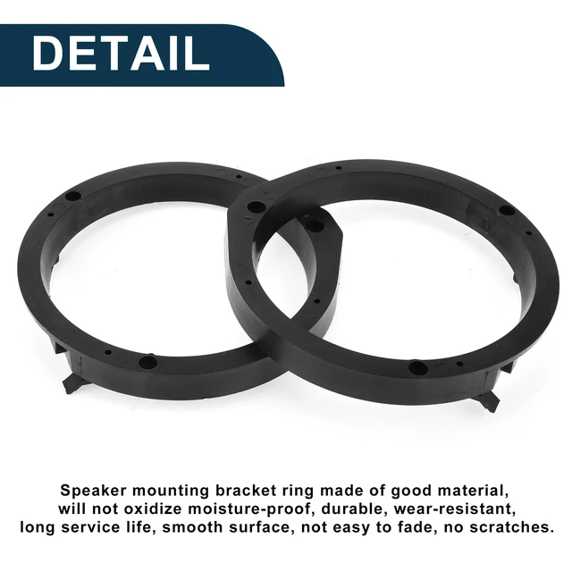 Alt view image 4 of 5 - TUCKBOLD Speaker Spacer Ring Tweeter Speaker Spacer Adapter for Honda HR-V 2016-Up Waterproof Black 2 Pcs