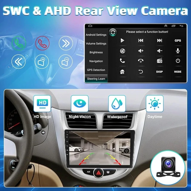 Alt view image 4 of 5 - 9 Inch Touchscreen Car Stereo for Hyundai Accent 2012-2017