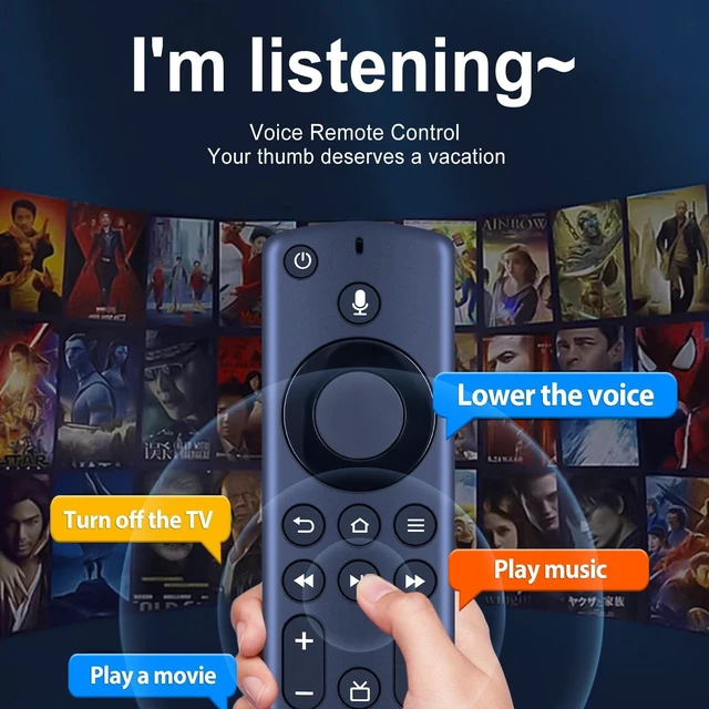 Alt view image 3 of 5 - Voice Remote Control Replaced for TCL Anker Nebula D3000 AK-D3000111 Fire TV, Edition Soundbar System Remote Controller