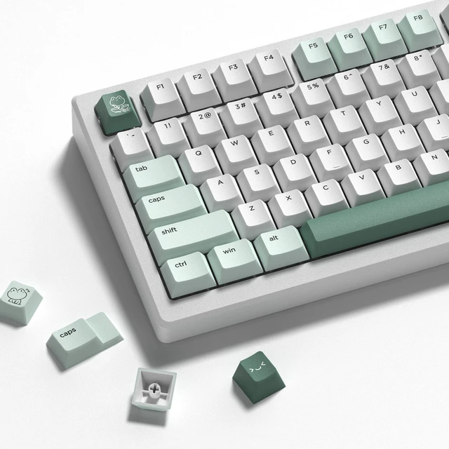Main image of Keyporia Keycaps Set - Little Frog, Cherry Profile, 5-Side Dye-sub PBT