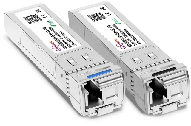 Main image of 1 Pair 10GBASE-BX60-UD BiDi SFP+ Module, TX 1270nm/1330nm, RX 1330nm/1270nm, 60km DOM Simplex LC/UPC SMF Optical Transceiver Networking Mini Gbic for Extreme 10GB-BX60-U/ 10GB-BX60-D