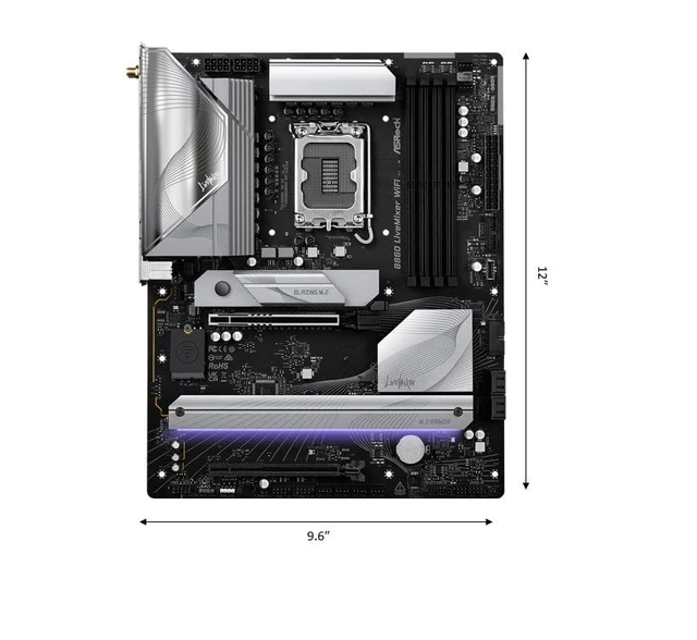 Alt view image 2 of 5 - ASRock B860 Live Mixer WiFi 6E LGA1851 DDR5 ATX Motherboard Intel Core Ultra Series 2 12+1+1+1+1 Power Phase PCIe 5.0 x16 Thunderbolt 4 Wi-Fi 6E DDR5 8666+ (OC) 3x M.2 (Gen5/4) 2.5G LAN BIOS Flash