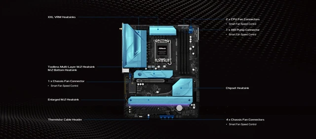 Alt view image 4 of 5 - ASRock B860 Live Mixer WiFi 6E LGA1851 DDR5 ATX Motherboard Intel Core Ultra Series 2 12+1+1+1+1 Power Phase PCIe 5.0 x16 Thunderbolt 4 Wi-Fi 6E DDR5 8666+ (OC) 3x M.2 (Gen5/4) 2.5G LAN BIOS Flash