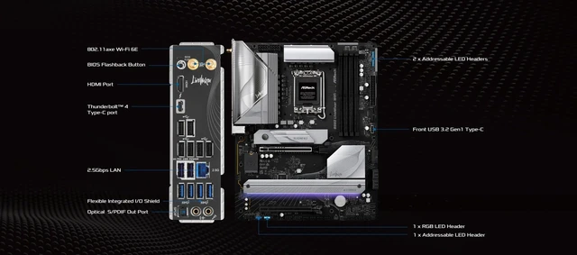 Alt view image 5 of 5 - ASRock B860 Live Mixer WiFi 6E LGA1851 DDR5 ATX Motherboard Intel Core Ultra Series 2 12+1+1+1+1 Power Phase PCIe 5.0 x16 Thunderbolt 4 Wi-Fi 6E DDR5 8666+ (OC) 3x M.2 (Gen5/4) 2.5G LAN BIOS Flash