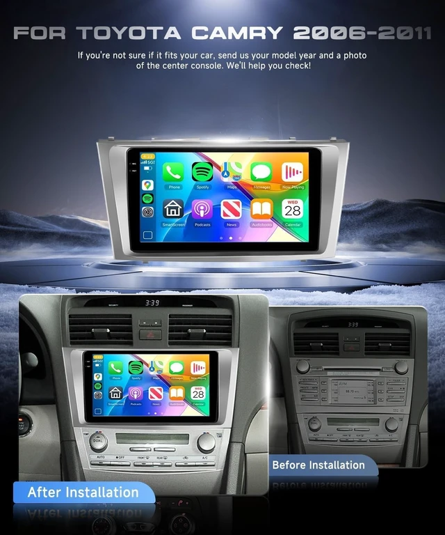 Alt view image 2 of 5 - 4G+64G Android 15 Car Stereo for Toyota Camry 2006-2011